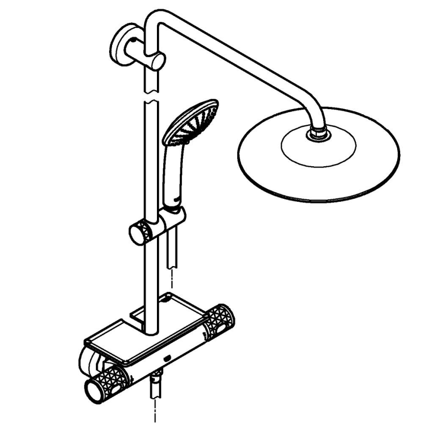 GROHE 26403002 - System prysznicowy VITALIO JOY 260 450 mm chrom błyszczący