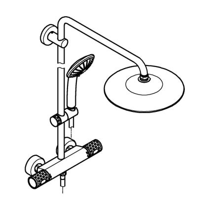 GROHE 26403KF2 - System prysznicowy VITALIO JOY 260 czarny