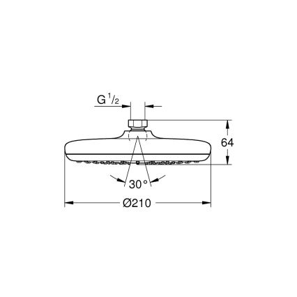 GROHE 26410000 - Deszczownica TEMPESTA 210 mm, chrom błyszczący