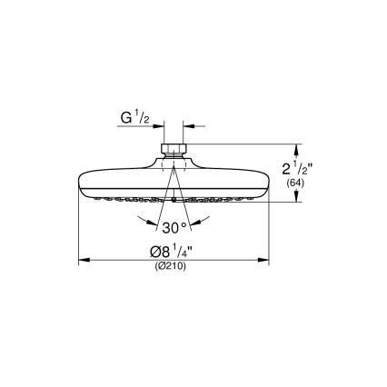 GROHE 26410000 - Deszczownica TEMPESTA 210 mm, chrom błyszczący