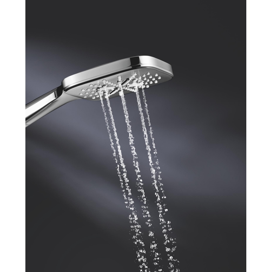 GROHE 26550000 - Ręczna słuchawka prysznicowa RAINSHOWER SMARTACTIVE 130 CUBE chrom błyszczący
