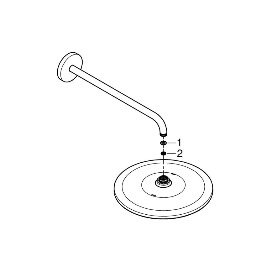 GROHE 26558000 - Zestaw z głowicą prysznicową RAINSHOWER MONO 310 422 mm błyszczący chrom