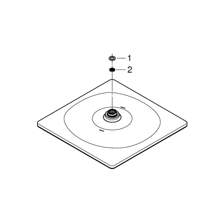 GROHE 26568000 - Deszczownica RAINSHOWER MONO 310 CUBE 310 × 310 mm chrom