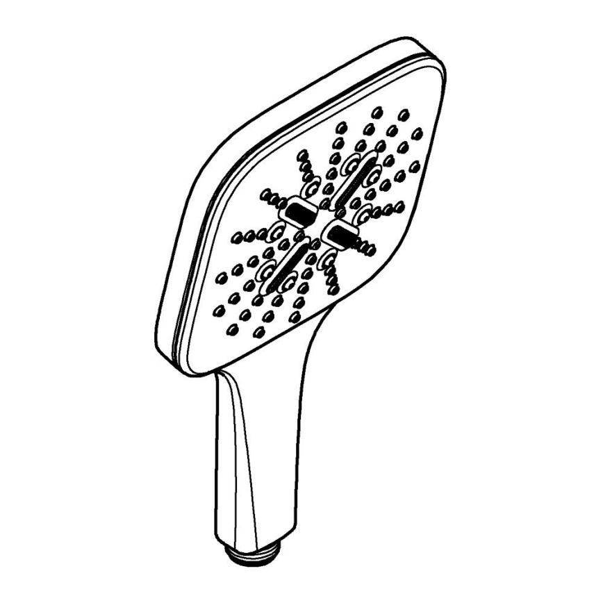 GROHE 26582DC0 - Ręczna słuchawka prysznicowa RAINSHOWER SMARTACTIVE 130 CUBE, stal nierdzewna