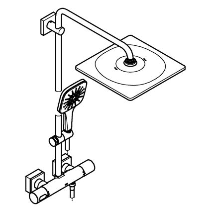 GROHE 26652000 - System prysznicowy RAINSHOWER SMARTACTIVE 310 450 mm chrom błyszczący