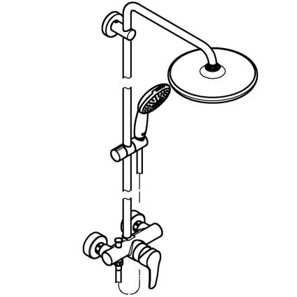 GROHE 26679001 - Zestaw prysznicowy VITALIO START 250, 390 mm, chrom błyszczący
