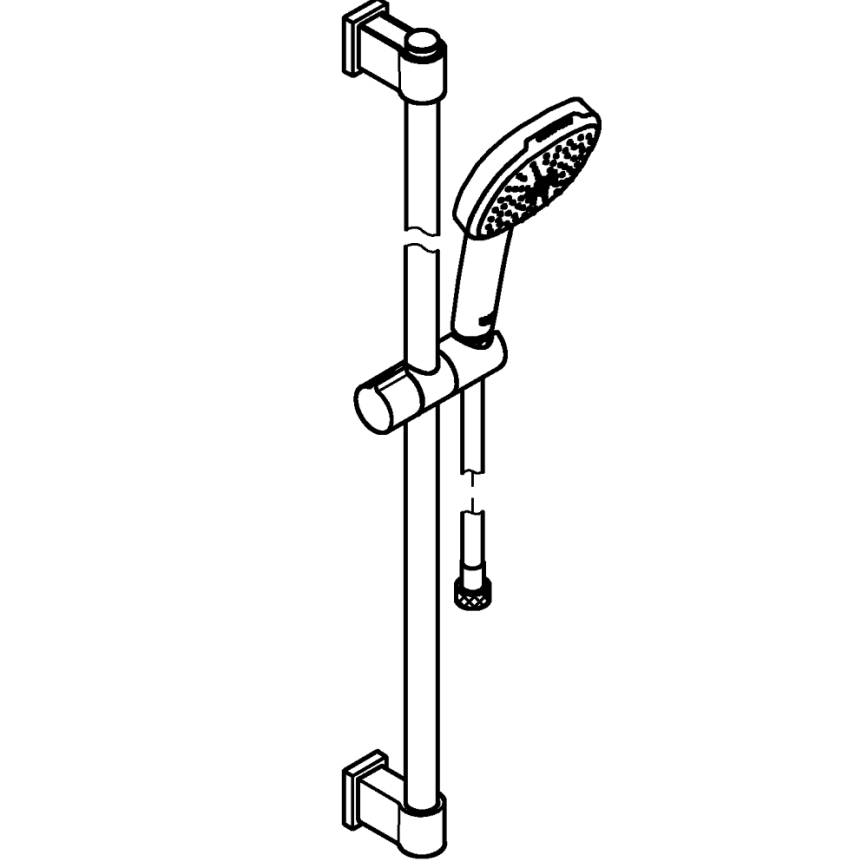 GROHE 26930001 - Zestaw prysznicowy VITALIO COMFORT 110 900 mm błyszczący chrom
