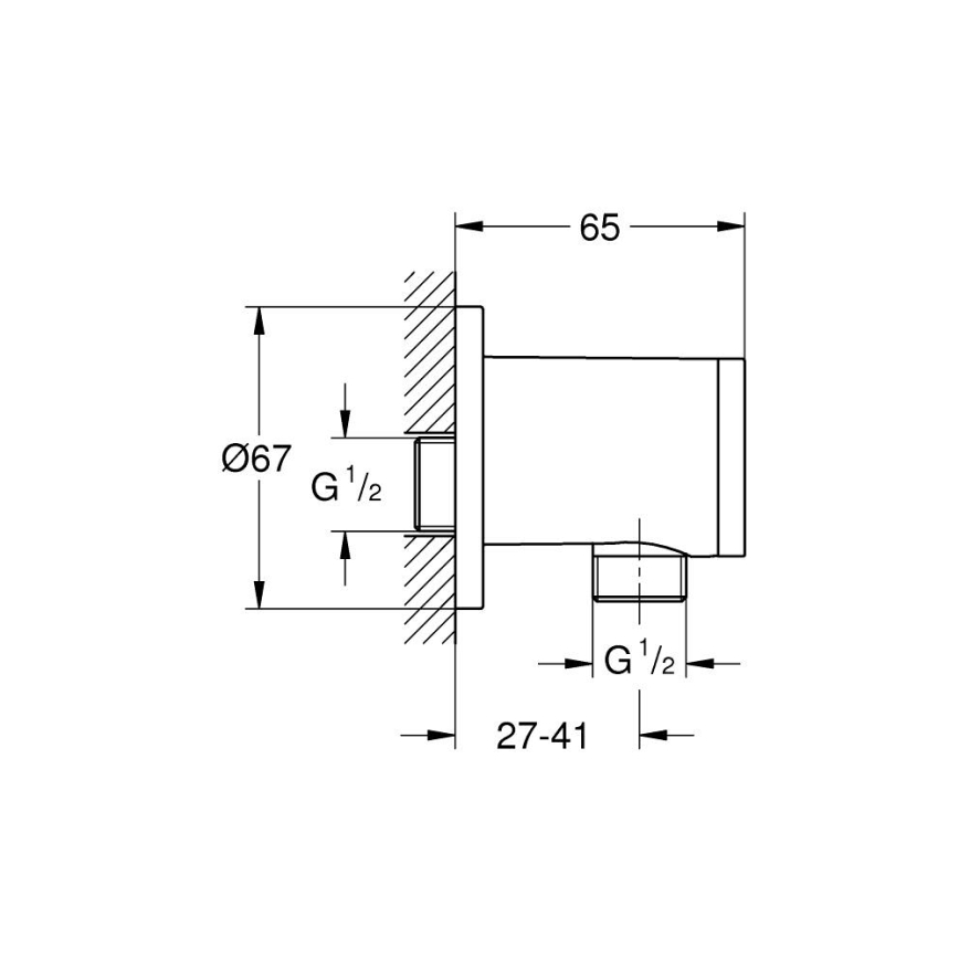 GROHE 26963001 - Kolanko ścienne VITALIO UNIVERSAL 12” chrom błyszczący