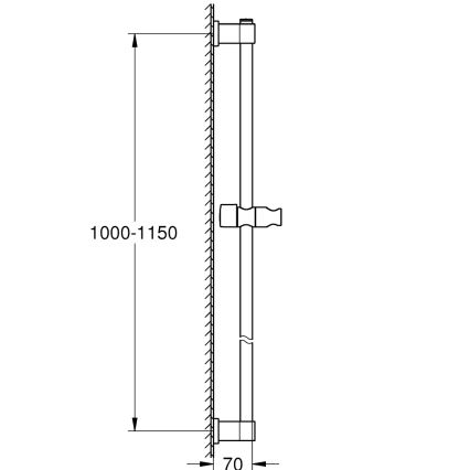 GROHE 26970001 - Drążek prysznicowy VITALIO UNIVERSAL 1150 mm błyszczący chrom