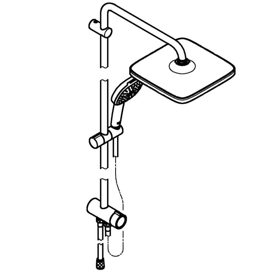 GROHE 26986001 - System prysznicowy VITALIO COMFORT 250 w błyszczącym chromie