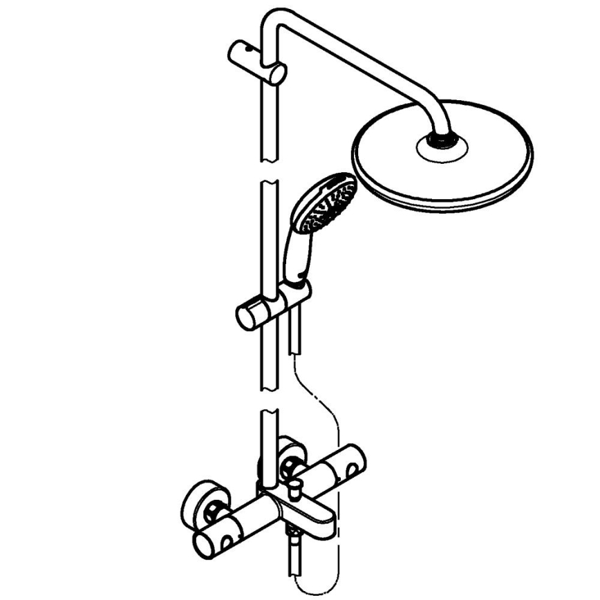 GROHE 269882431 - Zestaw prysznicowy VITALIO START SYSTEM 250 390 mm czarny