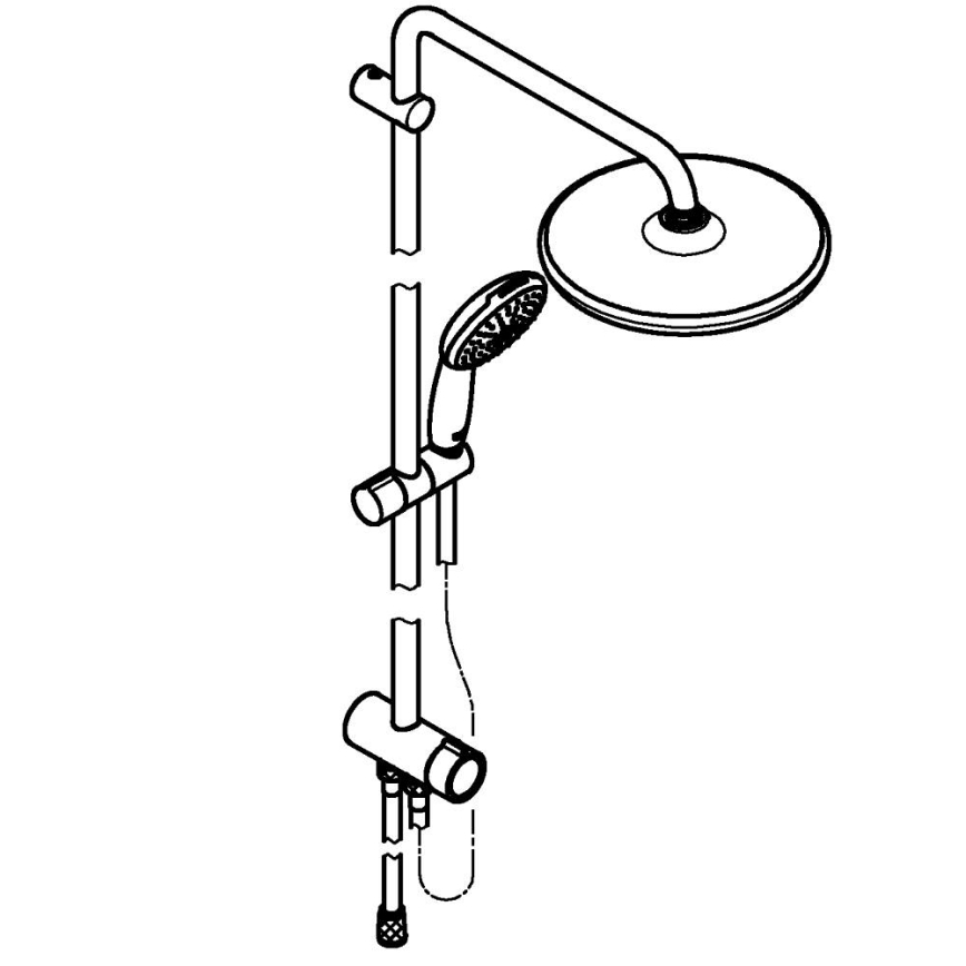 GROHE 26989001 - System prysznicowy VITALIO START SYSTEM 250 390 mm chrom błyszczący