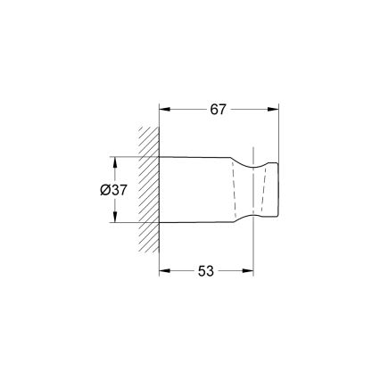 GROHE 27056000 - Uchwyt ścienny do słuchawki prysznicowej RAINSHOWER, chrom błyszczący
