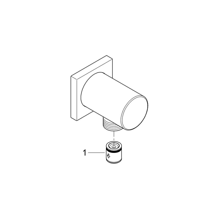 GROHE 27076000 - Kolanko ścienne RAINSHOWER, chrom błyszczący