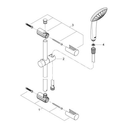 GROHE 27322000 - Zestaw prysznicowy VITALIO JOY 600 mm chrom błyszczący