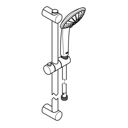 GROHE 27326000 - Zestaw prysznicowy VITALIO JOY 600 mm błyszczący chrom