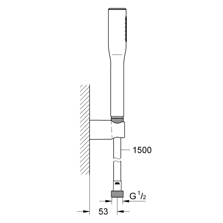 GROHE 27369000 - Zestaw prysznicowy EUPHORIA COSMOPOLITAN STICK 1500 mm, błyszczący chrom