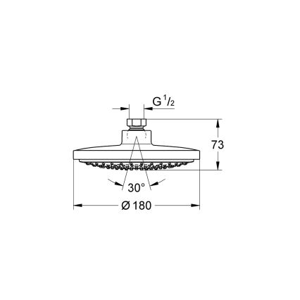 GROHE 27492000 - Deszczownica EUPHORIA COSMOPOLITAN O 180 mm chrom błyszczący