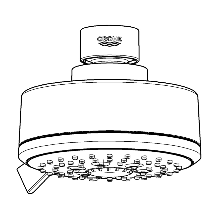 GROHE 27591001 - Głowica prysznicowa TEMPESTA COSMOPOLITAN 100, 100 mm, chrom błyszczący