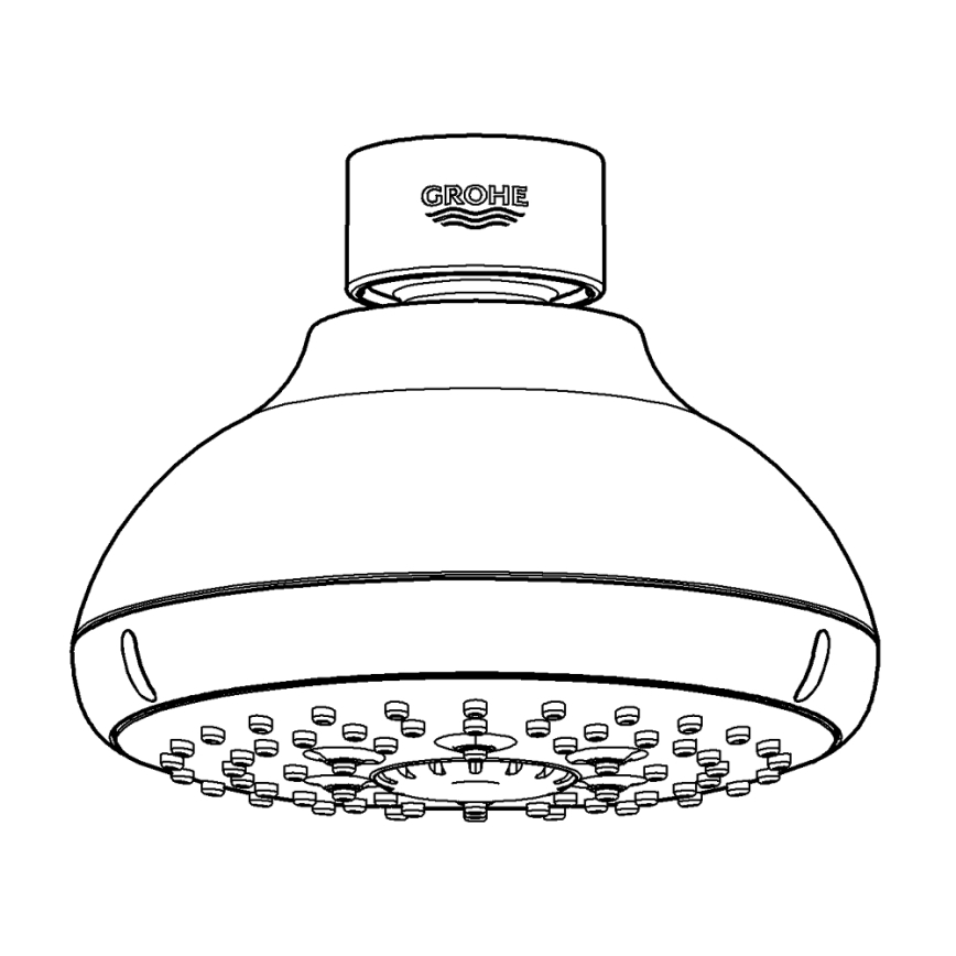 GROHE 27606001 - Głowica prysznicowa NEW TEMPESTA 100 100 mm chrom błyszczący