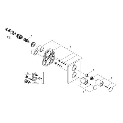 GROHE 27618000 - Osłona termostatyczna GROHTHERM F błyszczący chrom