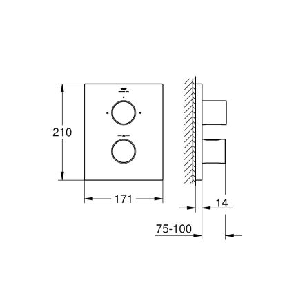 GROHE 27618000 - Osłona termostatyczna GROHTHERM F błyszczący chrom