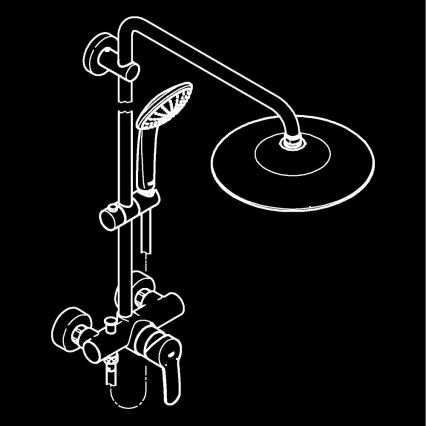 GROHE 27684001 - System prysznicowy VITALIO JOY 260 450 mm błyszczący chrom