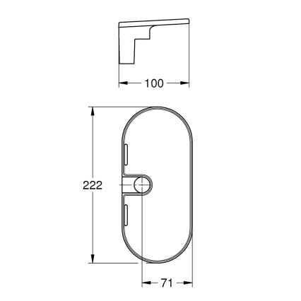 GROHE 27725001 - Półka VITALIO UNIVERSAL 222 x 100 mm biała