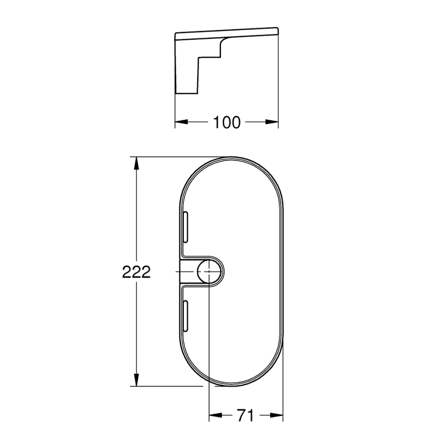 GROHE 27725001 - Półka VITALIO UNIVERSAL 222 x 100 mm biała