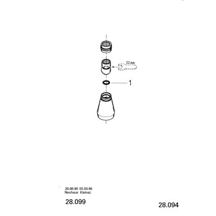 GROHE 28094000 - Głowica prysznicowa 50 mm, błyszczący chrom