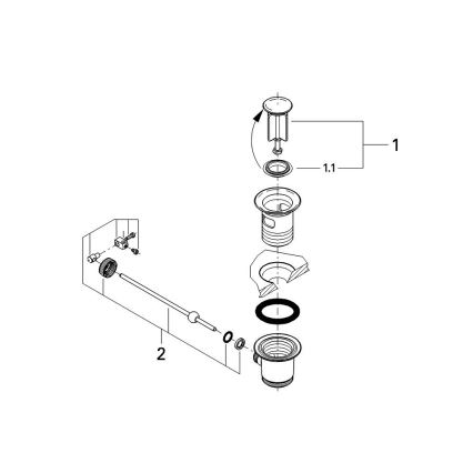 GROHE 28910000 - Garnitura odpływowa 1 1/4” chrom błyszczący