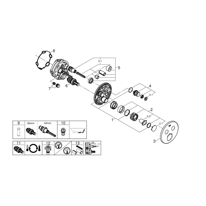 GROHE 29119AL0 - Termostat GROHTHERM SMARTCONTROL grafitowy