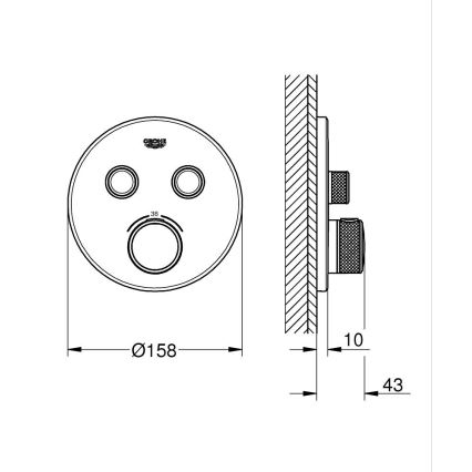 GROHE 29119AL0 - Termostat GROHTHERM SMARTCONTROL grafitowy