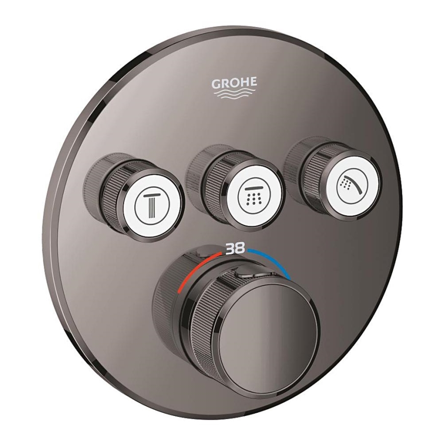 GROHE 29121A00 - Termostatyczna bateria prysznicowa podtynkowa GROHTHERM SMARTCONTROL grafitowy
