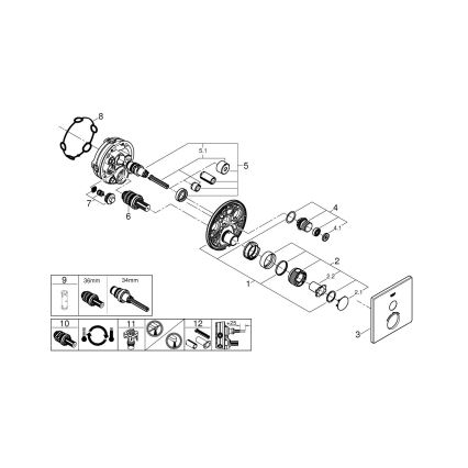 GROHE 29123000 - Termostatyczna bateria prysznicowa GROHTHERM SMARTCONTROL chrom