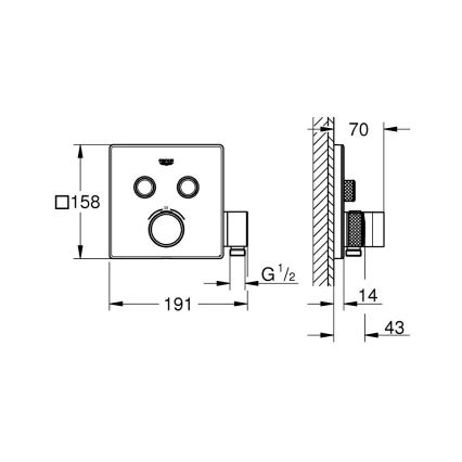 GROHE 29125000 - Termostatyczna bateria wannowa GROHTHERM SMARTCONTROL chrom
