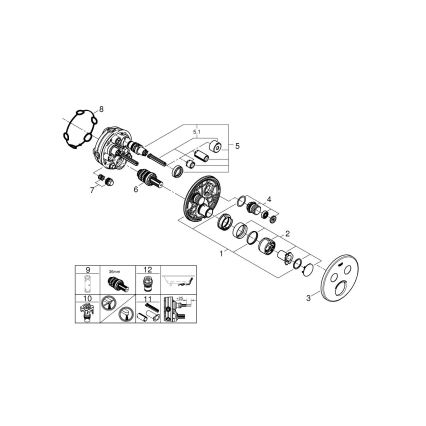 GROHE 29145000 - Maskownica do baterii podtynkowej SMARTCONTROL, błyszczący chrom