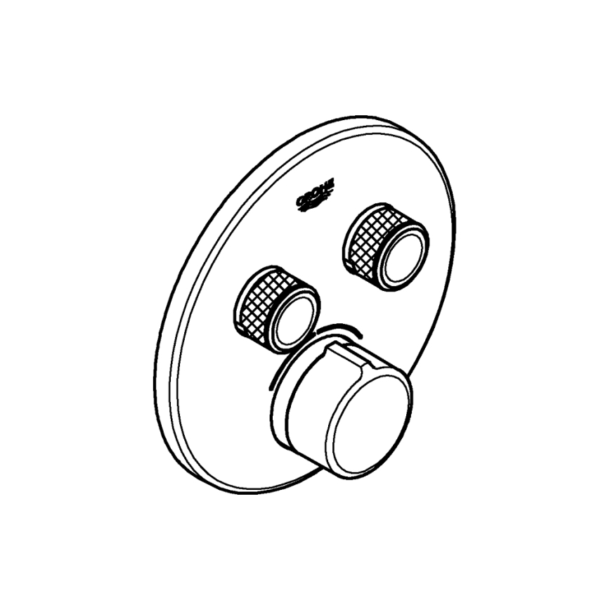 GROHE 29145000 - Maskownica do baterii podtynkowej SMARTCONTROL, błyszczący chrom