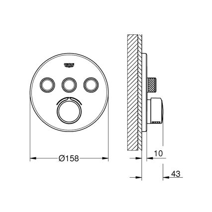GROHE 29146000 - Bateria SMARTCONTROL chrom błyszczący
