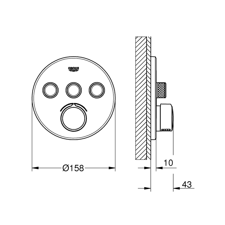 GROHE 29146000 - Bateria SMARTCONTROL chrom błyszczący