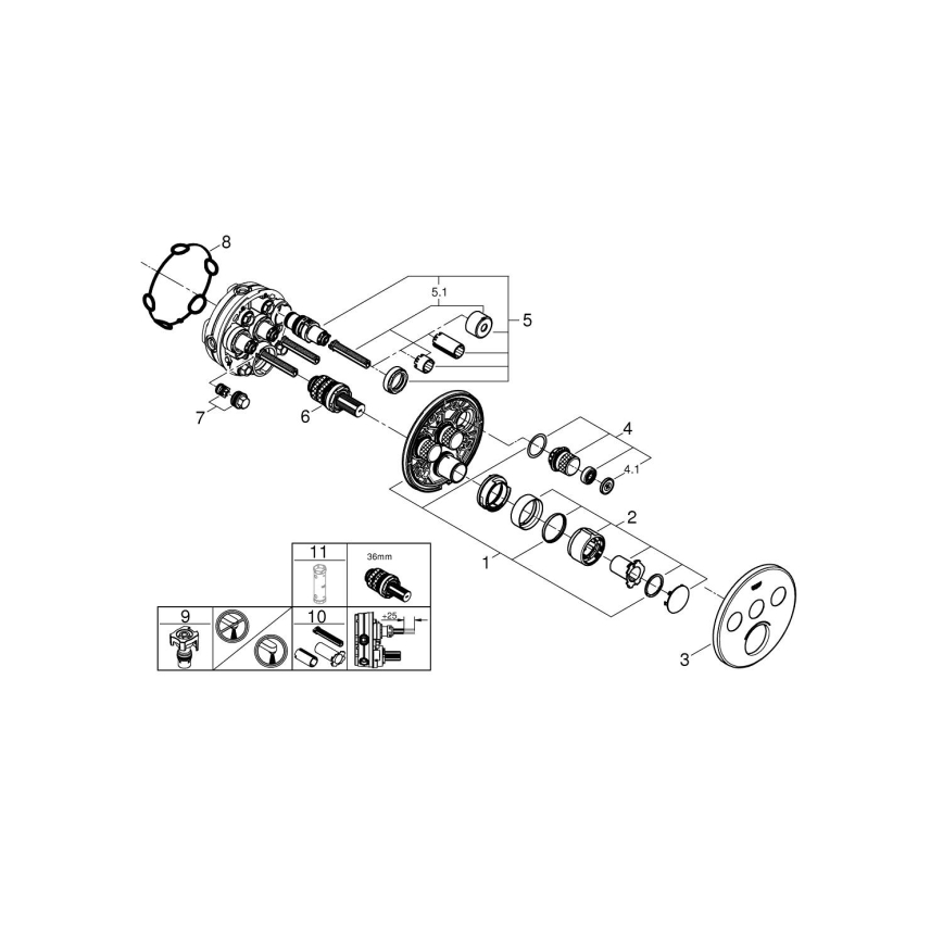 GROHE 29146000 - Bateria SMARTCONTROL chrom błyszczący