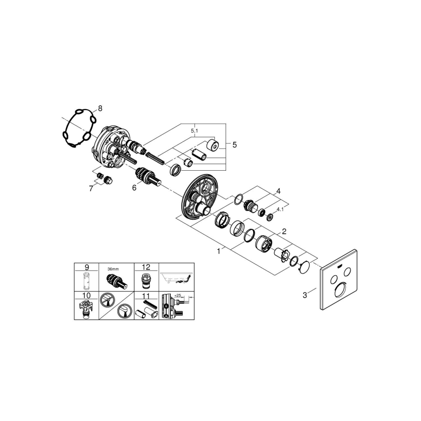 GROHE 29148000 - Osłona do baterii podtynkowej SMARTCONTROL, chrom błyszczący