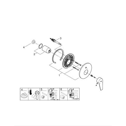 GROHE 29190001 - Bateria wannowa BAUEDGE DN 15 chrom błyszczący