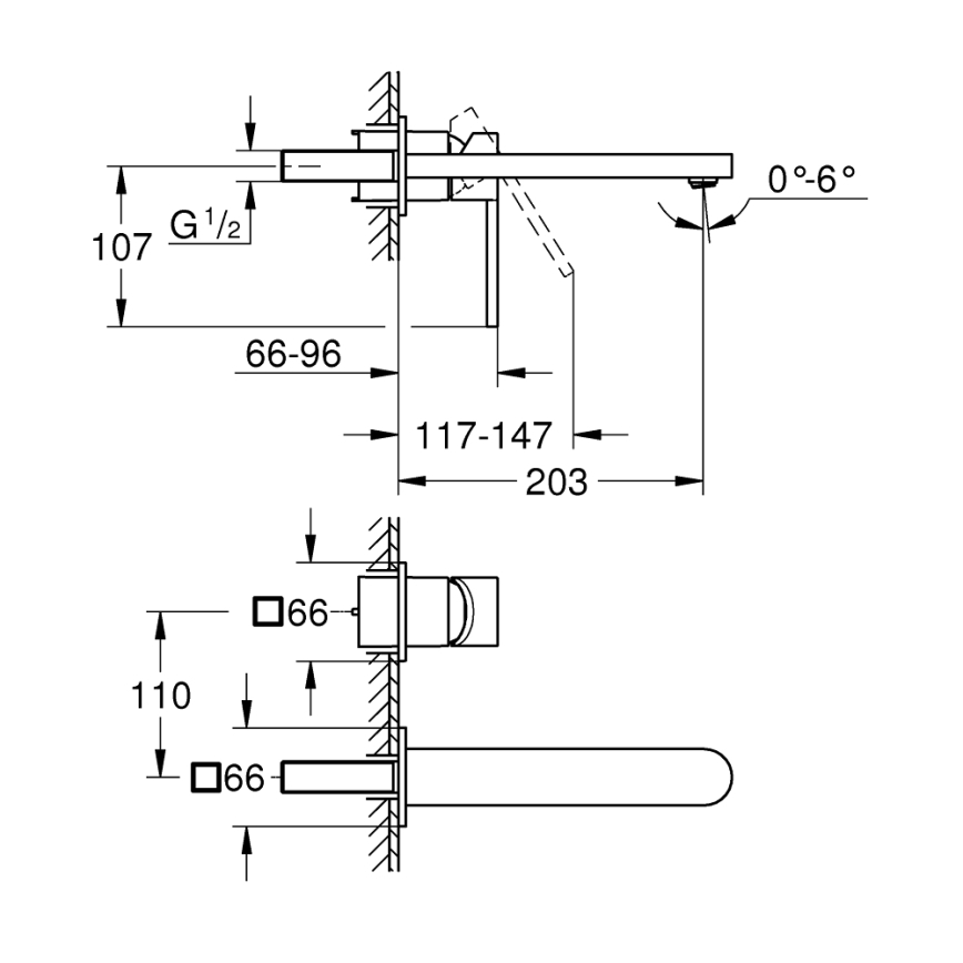 GROHE 29306003 - Bateria umywalkowa PLUS 203 mm, chrom błyszczący