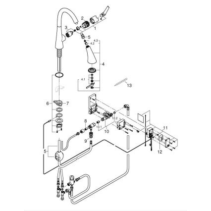 GROHE 30219002 - Elektroniczna bateria zlewozmywakowa ZEDRA TOUCH błyszczący chrom