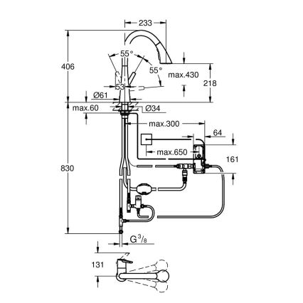 GROHE 30219002 - Elektroniczna bateria zlewozmywakowa ZEDRA TOUCH błyszczący chrom