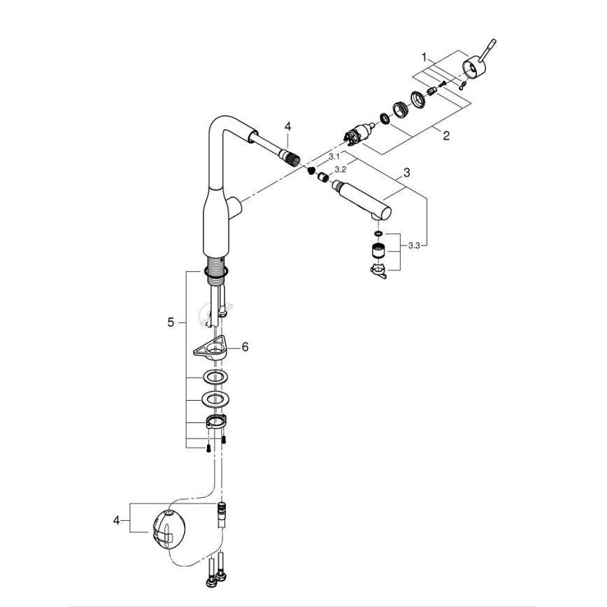 GROHE 30270GN0 - Bateria zlewozmywakowa ESSENCE złota