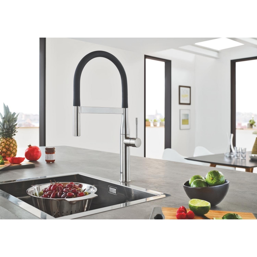 GROHE 30294DC0 - Bateria zlewozmywakowa ESSENCE, stal nierdzewna