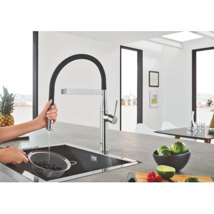 GROHE 30294DC0 - Bateria zlewozmywakowa ESSENCE, stal nierdzewna