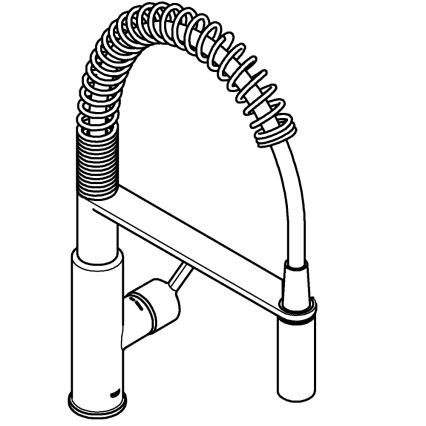 GROHE 30361000 - Bateria zlewozmywakowa GET 455 mm chrom błyszczący